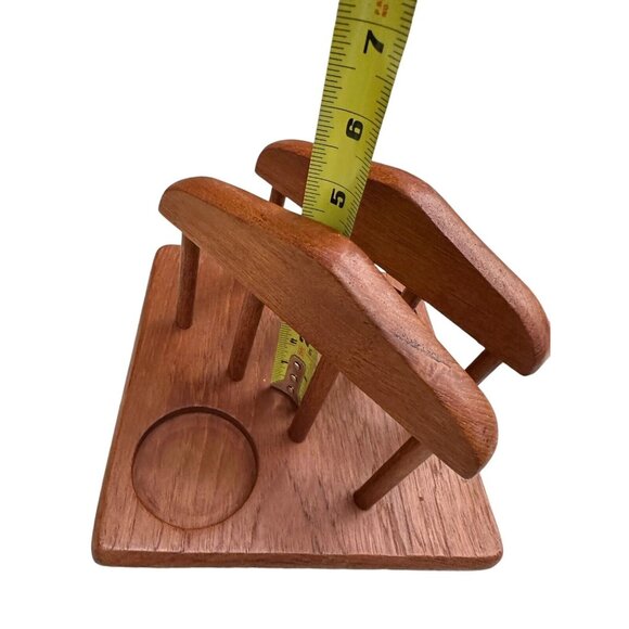 Vintage Gailstyn-Sutton Teak Wood Salt & Pepper Shakers &Napkin Holder - Picture 11 of 15